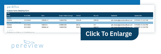 Custom forms detail by form