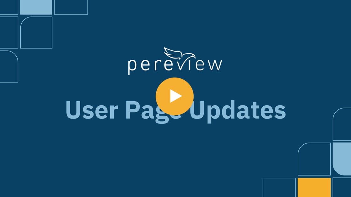User Page Updates